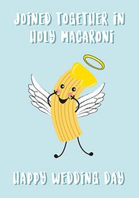 Tap to view Joined Together Holy Macaroni Wedding Card