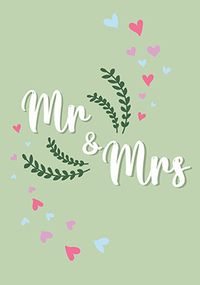 Tap to view Green Mr & Mrs Wedding Card