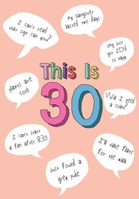 Tap to view This Is 30 Pink Birthday Card