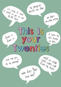 Tap to view This Is Your Twenties Green Birthday Card