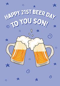 Happy 21st Son Birthday Card