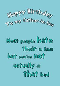 Tap to view In Laws Father In Law Birthday Card