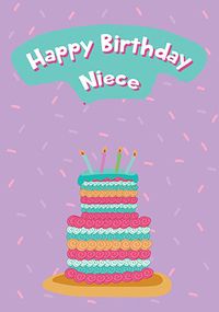 Birthday Cake Niece Card