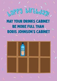 Tap to view Drinks Cabinet Birthday Card