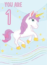 Tap to view Unicorn 1st Birthday Card