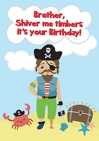 Tap to view Brother Pirate Birthday Card