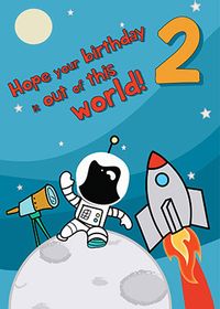 Out Of This World 2nd Birthday Card