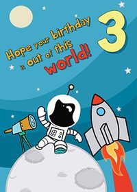 Out Of This World 3rd Birthday Card