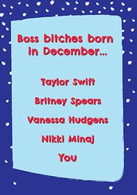 Tap to view Boss Bitches Born in December Birthday Card