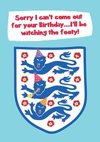 I'll be Watching the Footie Birthday Card
