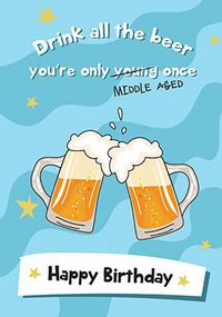 Drink all the Beer Birthday Card