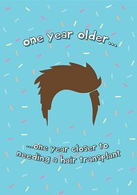 Tap to view One Year Older Birthday Card