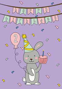 Tap to view Bunny Age 2 Children's Card