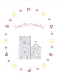 Happy Christening Day Church Card