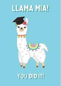 Tap to view Llama Mia! Fun Graduation Card