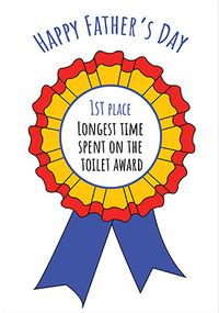 Tap to view Longest Time Spent on the Toilet Father's Day Card