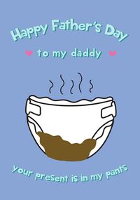 Daddy Present 1st Father's Day Card
