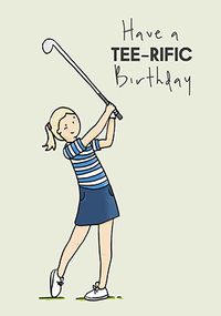 Tap to view Tee-rific Golfing Birthday Card
