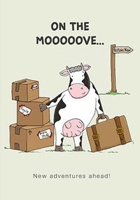 On the Mooove Greeting Card
