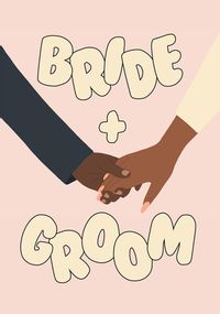 Bride + Groom Wedding Card