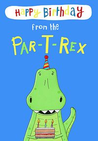 Par-T-Rex Birthday Card