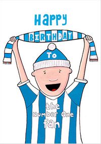 Tap to view Blue Stripes Football Birthday Card