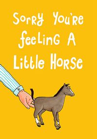 Tap to view Sorry You're Feeling Horse Get Well Card