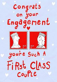 First Class Engagement Card