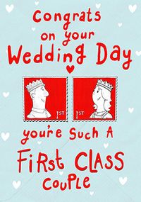 Tap to view First Class Couple Wedding Card
