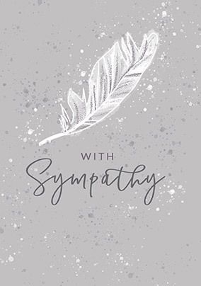 Feather Sympathy Card