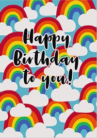 Happy Birthday Rainbows Card