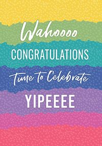 Tap to view Rainbow Stripes Congratulations Card