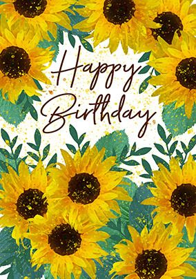 Sunflowers Birthday Card | Funky Pigeon