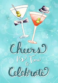 Tap to view Cheers Time to Celebrate Congratulations Card