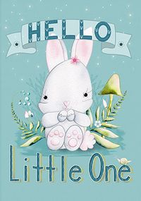 Hello Little Bunny New Baby Card