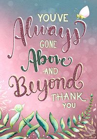 Above and Beyond Thank You Card