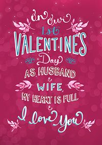 1st Valentine's Day as Husband and Wife Card