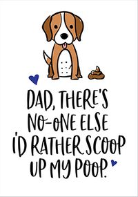 Tap to view Scoop Up Mu Poop Father's Day Card