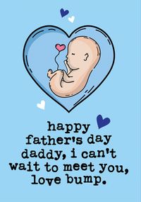 Daddy I Can't Wait to Meet You Father's Day Card