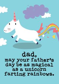 Magical As a Unicorn Father's Day Card