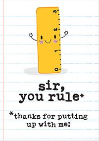 Tap to view Sir You Rule Thank You Teacher Card