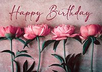 Tap to view Pink Peonies Birthday Card