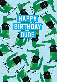 Skater Dude Birthday Card