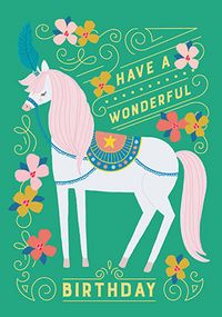 Fairy-tale Pony Birthday Card