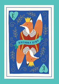 Tap to view Fairy-tale Fox King Birthday Card