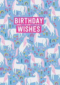 Tap to view Unicorn Birthday Wishes Card