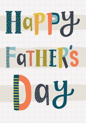 Happy Father's Day Typographic Card