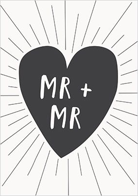 Mr and Mr Congratulations Card