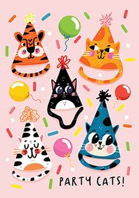 Tap to view Party Hat Cats Birthday Card