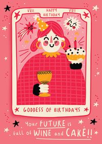 Tap to view Wine and Cake in your Future Birthday Card